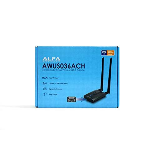 ALFA AWUS036ACH Antena WiFi USB AC1200 Largo Alcance con conexion antena  exterior