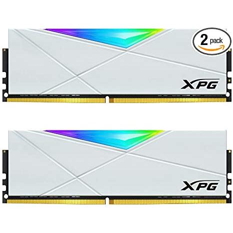 XPG XPG D50 XPg DDR4 D50 RgB 32gB (2x16gB) 3200MHz Pc4-25600 U-DIMM  288-Pins Desktop Memory cL16 Kit White (AX4U320016g16A-DW50)