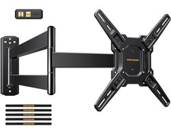 Perlegear Long Arm TV Wall Mount for 26-70 inch TVs up to 100 lbs, Corner TV Mount Bracket with 31.65 Extension, Swivel, Tilt Articulating Arms, Max VESA 400x400mm, Full Motion Wall Mount PGMF25B - Tamaño Fits 32-65 TVs / Max 400x400mm