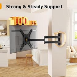Perlegear Long Arm TV Wall Mount for 26-70 inch TVs up to 100 lbs, Corner TV Mount Bracket with 31.65 Extension, Swivel, Tilt Articulating Arms, Max VESA 400x400mm, Full Motion Wall Mount PGMF25B - Tamaño Fits 32-65 TVs / Max 400x400mm