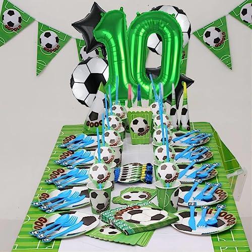 El arte en globos - Decoración de Cumpleaños Fútbol 🥅 ⚽️ Felices 14 años  Cristóbal 👦🏻 Decoración orgánica en panel circular personalizado 🎈  Colores verde lima, verde selva y negro 🎈 Detalles