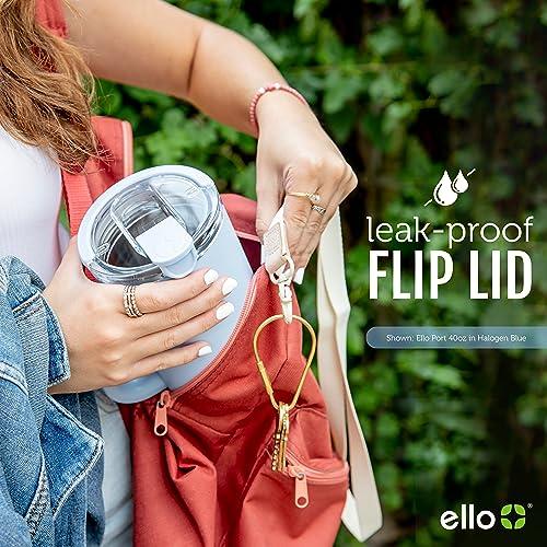 Ello Port – Gobelet de 40 oz avec anse de transport et poignée intégrée, bouteille d'eau