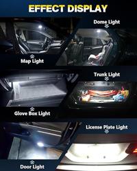 Zakolak 10Pcs 194 T10 168 W5W 2825 LED Bulb, Super Bright LED Car Interior Dome Map Camper RV License Plate Light Bulbs, Upgraded 25-SMD 3014 Chipsets 12V 400LM 6500K Xenon White - Color Xenon White