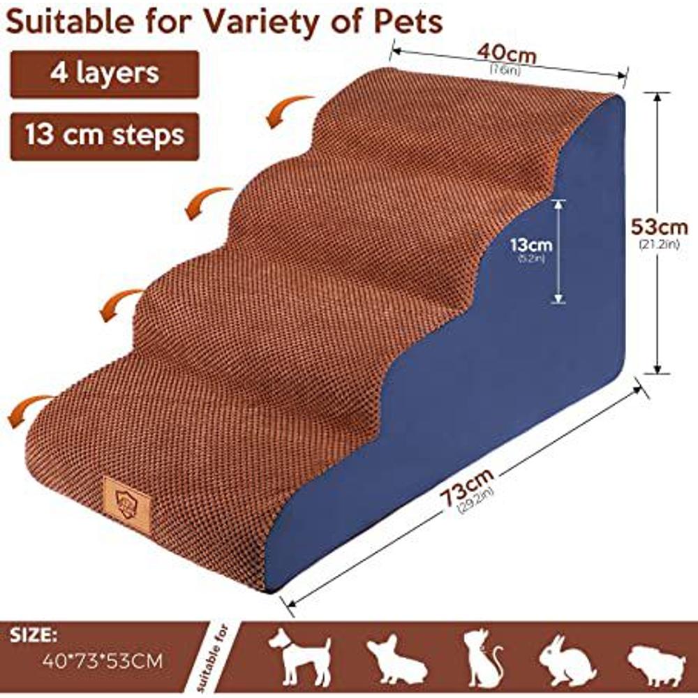 Leadhom - Escaleras para mascotas, escalones de esponja de 2 escalones para  perros, escaleras antideslizantes de espuma de alta densidad para perros y  gatos pequeños (envíe 1 cuerda de juguete para perros) : Precio Guatemala