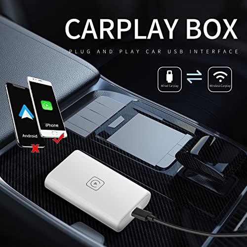 Adaptador inalámbrico CarPlay para iPhone, Apple Car Play actualizado 2023  inalámbrico a Dongle con cable AI Magic Box, añade Apple CarPlay a  cualquier automóvil, portátil, Bluetooth de baja latencia, fácil de  instalar, Plug & Play  