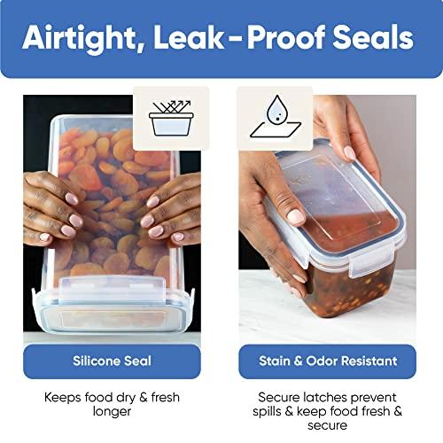 Airtight Food Storage Leak Proof Containers with Lids Large Size 2.8L Set  of 40