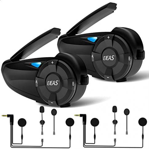 Auriculares Bluetooth para motocicleta, Yaconob BT-S3 de 3,280.8 ft, casco  de motocicleta con radio Bluetooth, intercomunicador, interfono inalámbrico