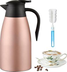 70 oz Thermal Coffee Carafe, Updated Insulated Stainless Steel Coffee Carafes for Keeping Hot Coffee  Water Hot Beverage-12Hours, Double Walled Vacuum Coffee Carafe(Pink) - Color Pink - Tamaño 71 Ounces