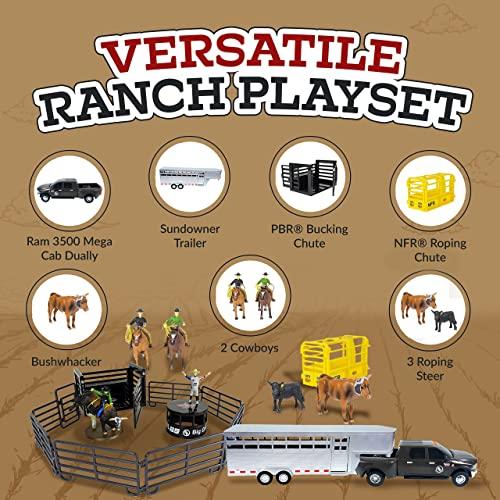 Big Country Toys 56 Piece PBR Rodeo Playset - Cowboy Toys for Kids ...