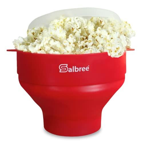 The Original Salbree Microwave Popcorn Popper, Silicone Popcorn Maker, Collapsible Microwavable