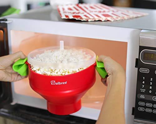 The Original Salbree Microwave Popcorn Popper, Silicone Popcorn Maker