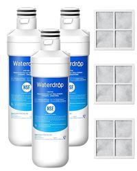 Waterdrop ADQ747935 LT1000PC Replacement for LG® LT1000P®/PC/PCS ThinQ® Refrigerator Water Filter, LFXS26973S, LMXS28626S, LMWS27626S, LFXS28596S, ADQ74793501 and LT120F® Air Filter, 3 Combo - Tamaño 3 Count (Pack of 1) - Set name Water Filter with Air Fi
