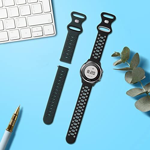 kwmobile Correas de reloj compatibles con Xiaomi Mi Band 4 - Juego de 2  correas de silicona de repuesto - Negro/Negro/Negro/Gris