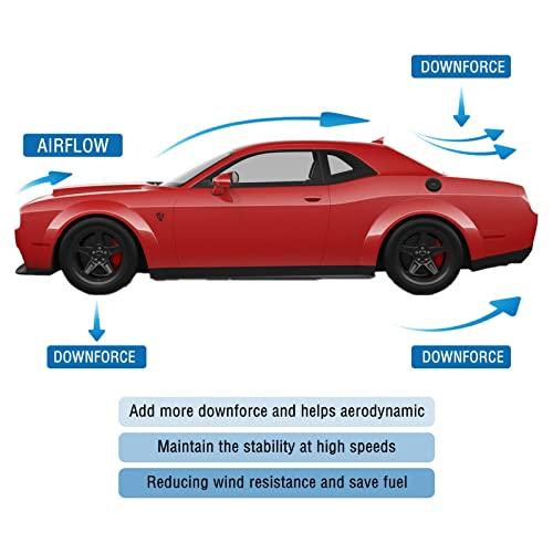 KKoneAuto Alerón universal GT Wing de 47 pulgadas para autos, alerón  trasero ajustable, alerón de maletero trasero, alerón ligero de ABS (estilo  de