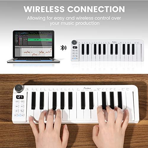 Asmuse 25 Key USB MIDI Keyboard, Bluetooth Sensitive Keys MIDI