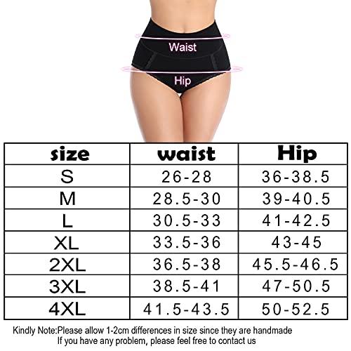 MISSWHO Cotton High Waisted Soft Womens Underwear Breathable Panties,  Multipack