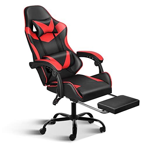 Gaming Chair Backrest and Seat Height Adjustable Swivel Recliner