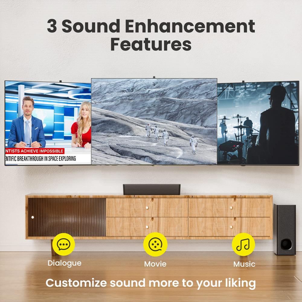 PHEANOO 2.1 Compact Sound Bars for TV with Subwoofer, HDMI ARC