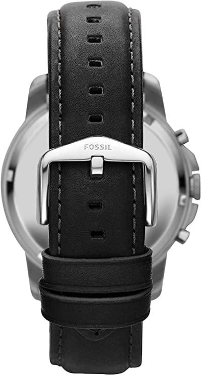  Fossil - Reloj de cuarzo para hombre, de acero inoxidable y  cuero, color negro : Ropa, Zapatos y Joyería