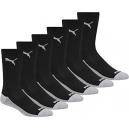 PUMA Paquete de 6 calcetines para niños (5-6.5, negro/gris), Negro/Gris