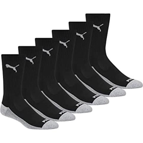 PUMA calcetines de deporte, paquete de 6 unidades, para mujer, Negro :  Ropa, Zapatos y Joyería 