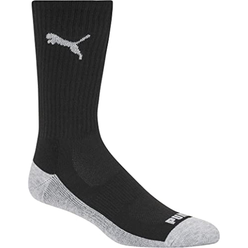 PUMA P117807 Quarter - Paquete de 6 calcetines para hombre, blanco, negro,  gris, talla M, Varios colores