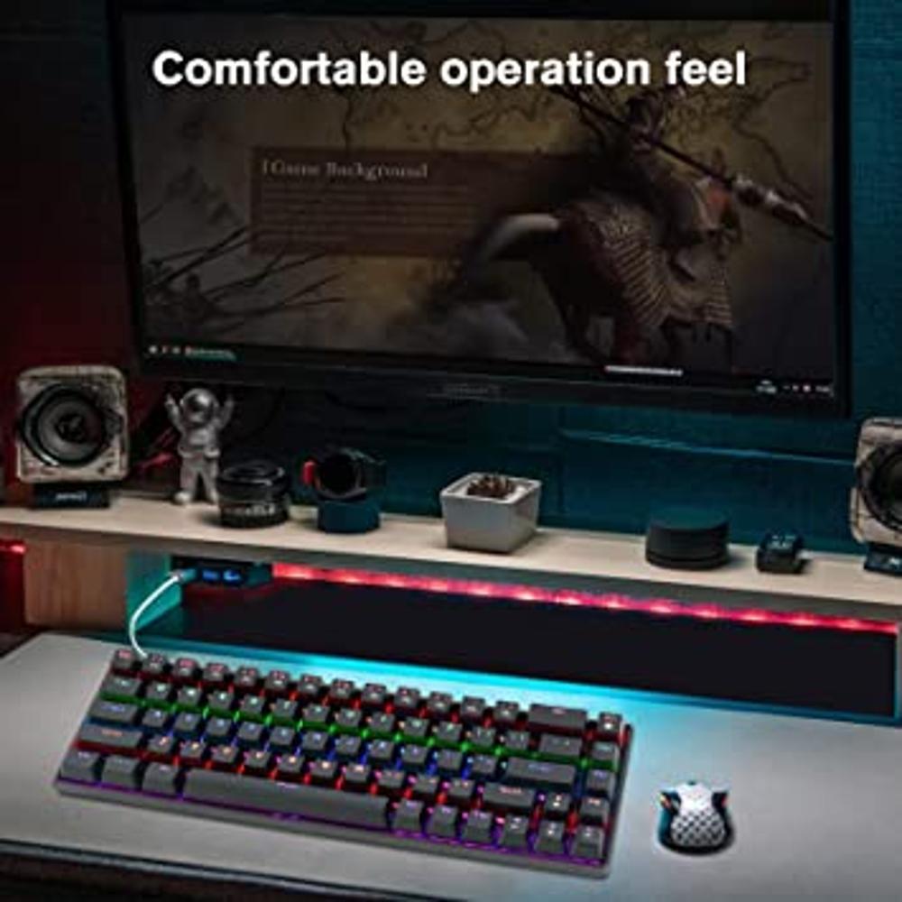 Teclado con cable para juegos, Mini teclado ultracompacto con  retroiluminación RGB, resistente al agua, pequeño y compacto, 61 teclas,  para PC/Mac - AliExpress