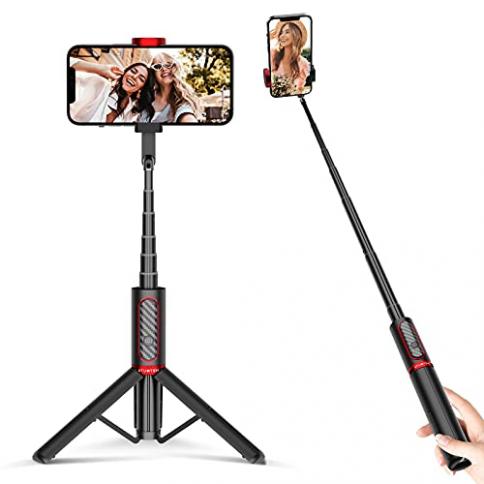 ATUMTEK Selfie Stick Trípode, Extensible 3 en 1 Aluminio Bluetooth Selfie  Stick con Control Remoto Inalámbrico y Soporte Trípode para iPhone 13/13  Pro/12/11/11 Pro/XS Max/XS/XR/X/8/7, Smartphones Samsung, Rojo - Color rojo  