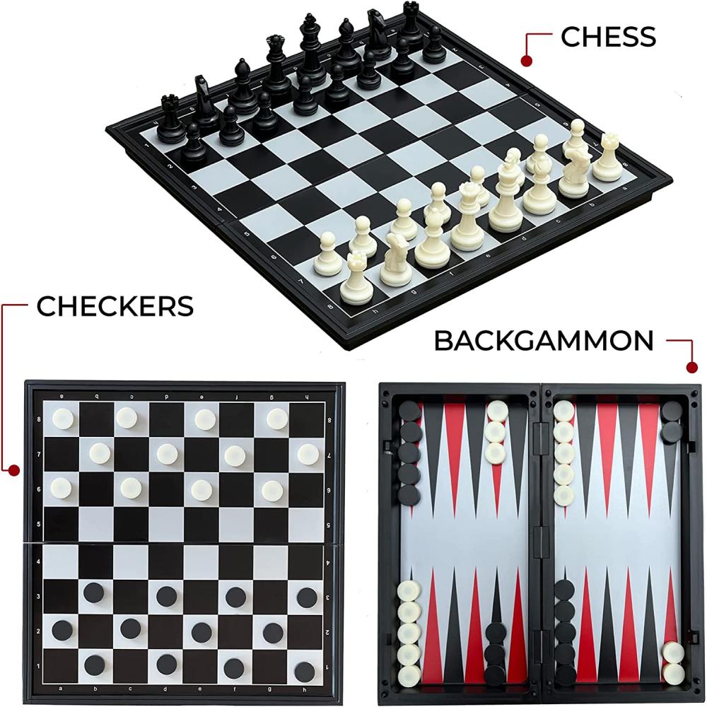 Chess Checkers Backgammon, juego de tablero de ajedrez Juego de ajedrez  plegable Exquisita mano de obra profesional para actividades familiares,  amigos, entretenimiento(METRO, azul) : : Brinquedos e Jogos