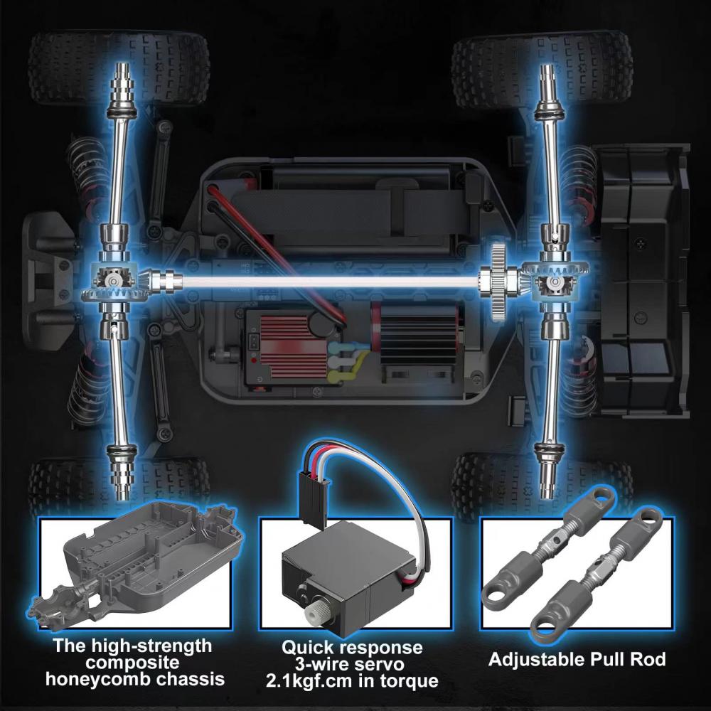 HYPER GO H16PL 1/16 RTR Buggy RC sin escobillas, coches RC rápidos para  adultos, camión