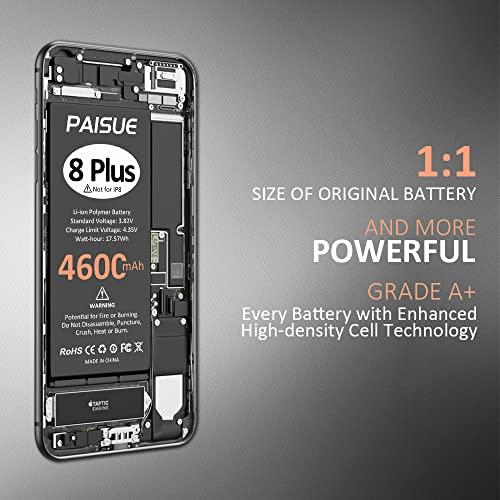 LCLEBM [4600mAh] Batería para iPhone 8 Plus, (nueva versión 2023) Batería  de repuesto de batería de ultra alta capacidad para iPhone 8 Plus 0 ciclo,  con kits de herramientas de repuesto profesionales para modelos A1864,  A1897, A1898  