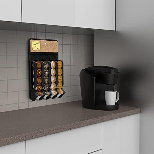 Cajón de almacenamiento de cápsulas de café, organizador para cafetera,  compatible con capacidad de 36 cápsulas K-Cup o 48 cápsulas Nespresso,  color