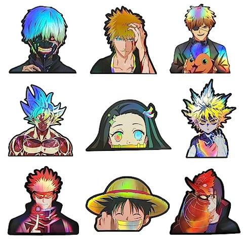 9 PCS-Anime Car Stickers Holographic Car Decals for Car Trunk Windows  Motorcycle Bumper Laptop Water Bottle Accessories (LS-9PCS) : Precio  Guatemala