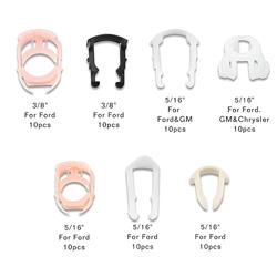 Couslcd 70 Pcs Fuel Line Retainer Clip Assortment Kits, Automotive Nylon Fuel Line Repair Kit Fuel Hose Retainer Clips Replacement 3/8 5/16 Fuel Line Clamp with Storage Case, Universal