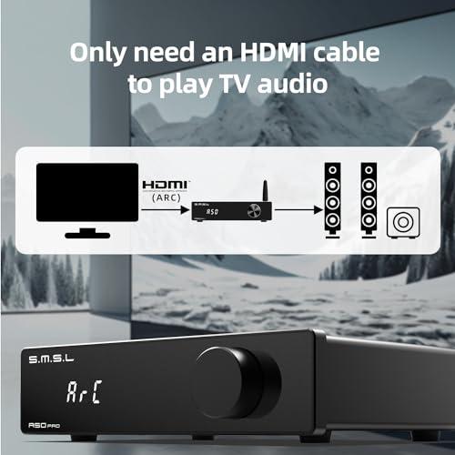 Amplificador S.M.S.L A50Pro, LPF y HPF, amplificador de audio de 2.1