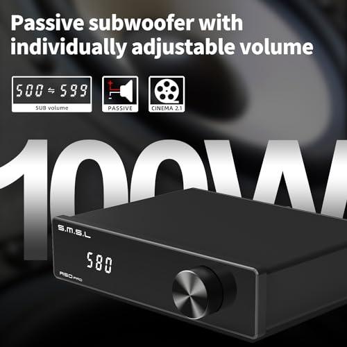 Amplificador S.M.S.L A50Pro, LPF y HPF, amplificador de audio de 2.1