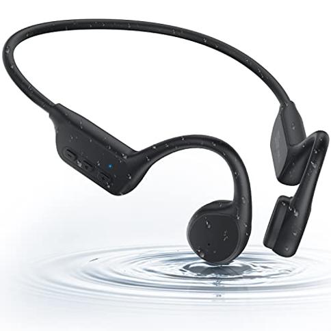 Auriculares de conducción ósea, inalámbricos por Bluetooth 5,1, Auriculares  deportivos para exteriores con micrófono para Android e Ios, compatible con  tarjeta SD