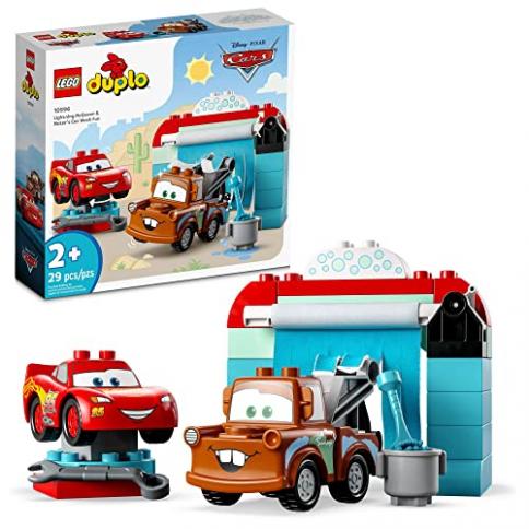 LEGO DUPLO Disney y Pixar's Cars Rayo McQueen y Mater's Car Wash Fun 10996,  Juguete para construir para niños pequeños de 2 años, niños y niñas, Idea  de regalo de cumpleaños : Precio Guatemala