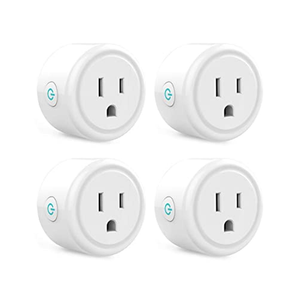  GHome Smart Plug, Outlet Extender Surge Protector Dual Smart  Socket Work with Alexa and Google Home, Mini Wi-Fi Plugs Control  Independently Or Together,10A, No Hub Required, Fcc Listed (2 Pack),White 