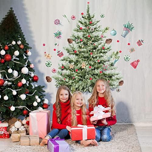 59x47inch Large Christmas Tree Wall Decals DIY Watercolor Decal