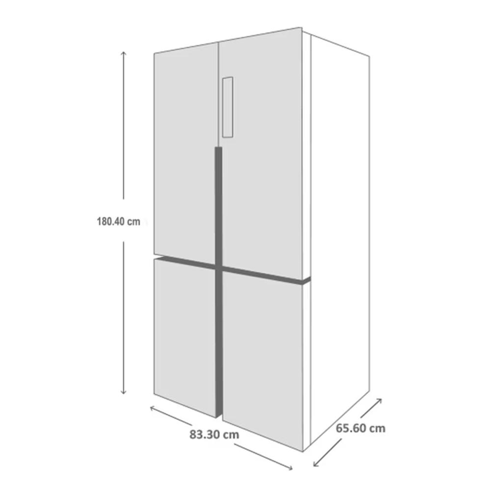 Refrigerador Haier/ French Door/ HQM458BKNSS0/17'/ No Frost/ Gris