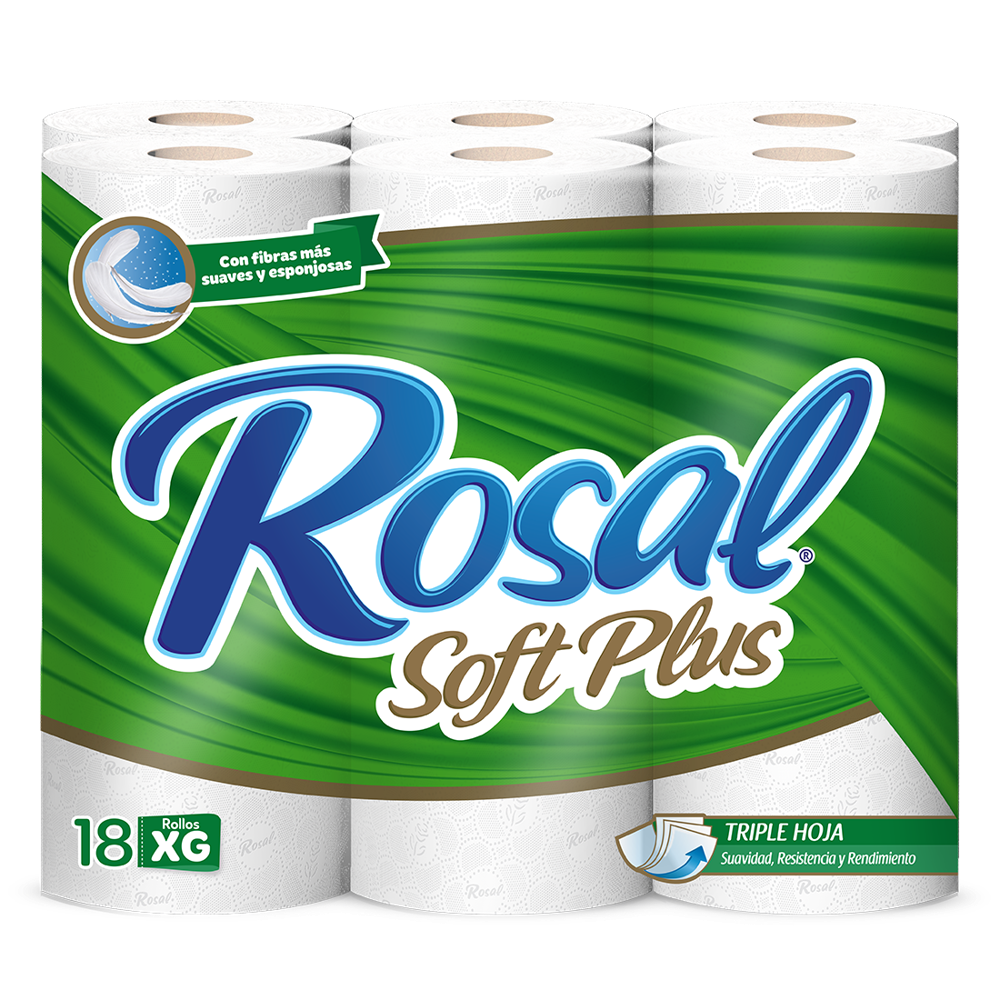 Comprar Papel Higiénico Rosal Morado, Triple Hoja - 18 Rollos