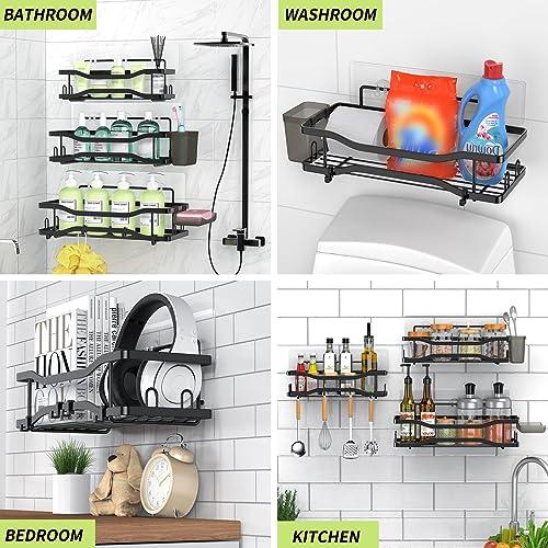 Aitatty Shower Caddy Bathroom Organizer Shelf: Self Adhesive Shower Rack  with Soap Shampoo Holder - Rustproof Stainless Bath Caddy for Inside shower  Black - Yahoo Shopping