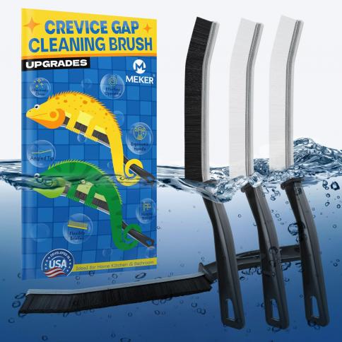 Hard Bristle Long Crevice Cleaning Brush Tool - Gap Cleaning Brush