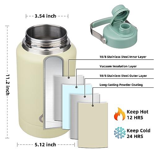 BJPKPK 64oz Insulated Water Bottles, Dishwasher Safe Half gallon Water