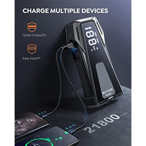 Buture Car Battery Jump Starter Portable Powerbank 2500A 23800mAh