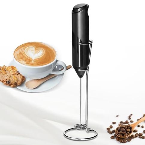 Milk Frother Handheld, Battery Powered Drink Mixer for Matcha