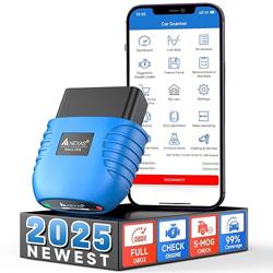 NEXAS NexLINK Bluetooth OBD2 Scanner for Car - Check Engine Light Code Reader with Live Data  Performance Test, Wireless Diagnostic Scan Tool with Resets for All US Vehicles, Works with iOS Android - Tamaño obd2 scanner