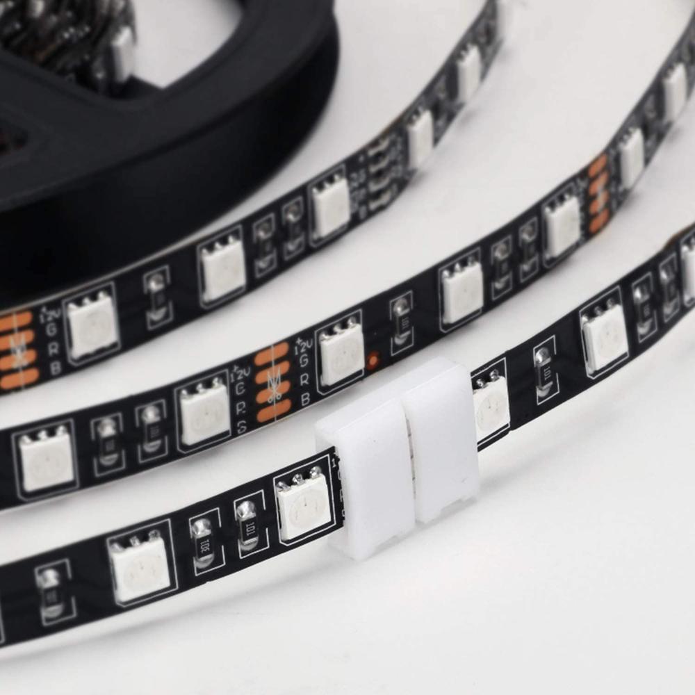 Lote de 4x Conexiones empalme para tiras led 10mm RGB 5050 con cable de  14cm : : Iluminación