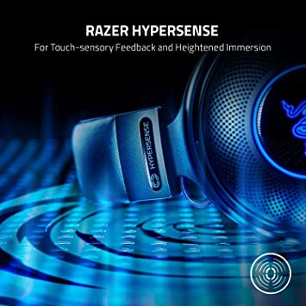Razer Kraken V3 HyperSense Auriculares USB con cable para juegos con  tecnología háptica: controladores de titanio Triforce de 1.969 in - Audio